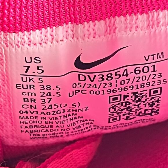 Nike Air Zoom Pegasus 40 Fierce Pink Running Shoes DV3854-601 Women's Size 7.5 - Picture 11 of 12